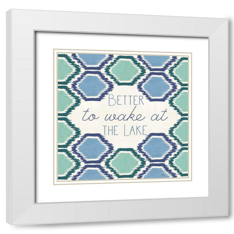Otomi Lake XVI White Modern Wood Framed Art Print with Double Matting by Charron, Veronique