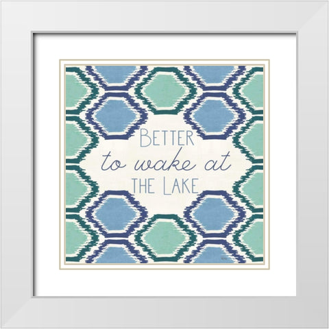 Otomi Lake XVI White Modern Wood Framed Art Print with Double Matting by Charron, Veronique