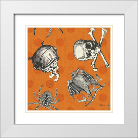 Be Scary Pattern IB White Modern Wood Framed Art Print with Double Matting by Pela Studio