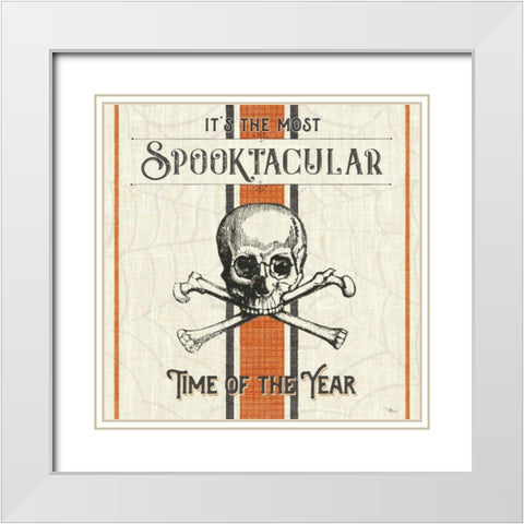 Be Scary III White Modern Wood Framed Art Print with Double Matting by Pela Studio