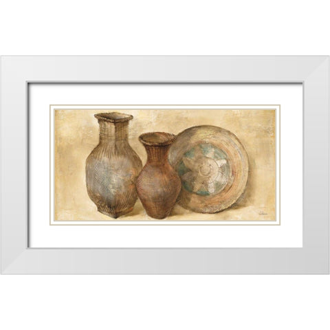 Woven Vessels II Crop White Modern Wood Framed Art Print with Double Matting by Hristova, Albena