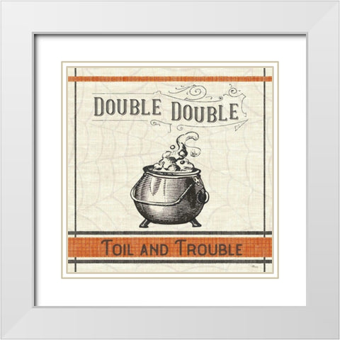 Be Scary V White Modern Wood Framed Art Print with Double Matting by Pela Studio