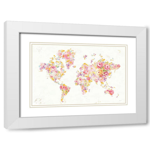 Midsummer World - No Border White Modern Wood Framed Art Print with Double Matting by Nai, Danhui