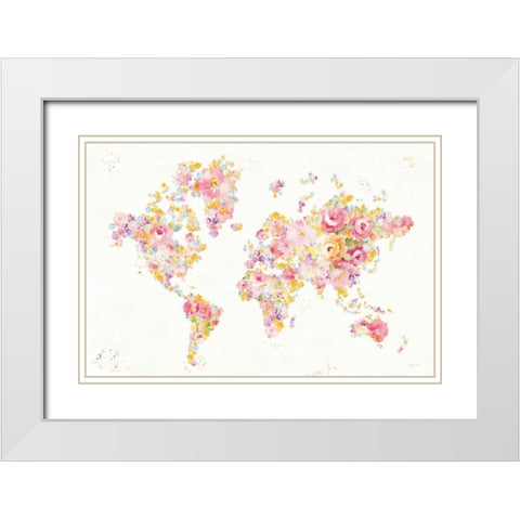 Midsummer World - No Border White Modern Wood Framed Art Print with Double Matting by Nai, Danhui