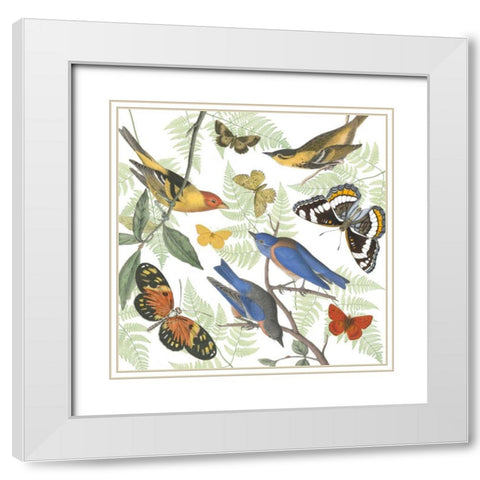 Natures Flight I White Modern Wood Framed Art Print with Double Matting by Wild Apple Portfolio