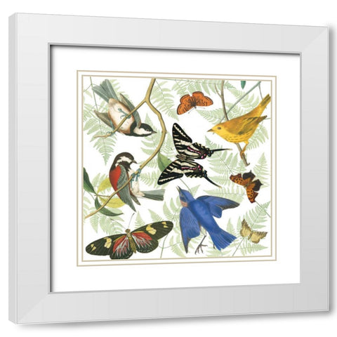 Natures Flight II White Modern Wood Framed Art Print with Double Matting by Wild Apple Portfolio