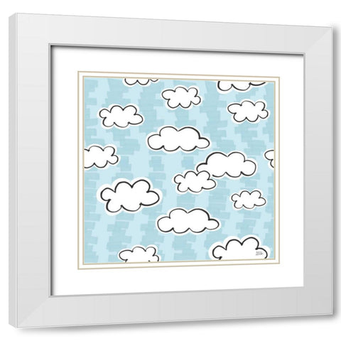 Wild About You Pattern II White Modern Wood Framed Art Print with Double Matting by Averinos, Melissa
