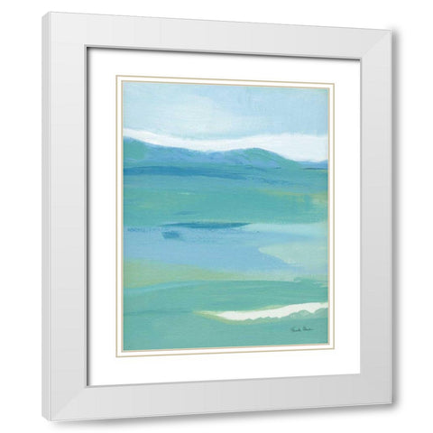 Coastal Bliss II White Modern Wood Framed Art Print with Double Matting by Zaman, Farida
