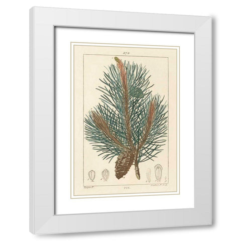 Pin Drawing White Modern Wood Framed Art Print with Double Matting by Wild Apple Portfolio