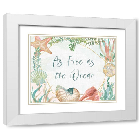 Watercolor Coast II v2 White Modern Wood Framed Art Print with Double Matting by Grove, Beth