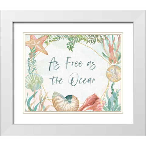 Watercolor Coast II v2 White Modern Wood Framed Art Print with Double Matting by Grove, Beth