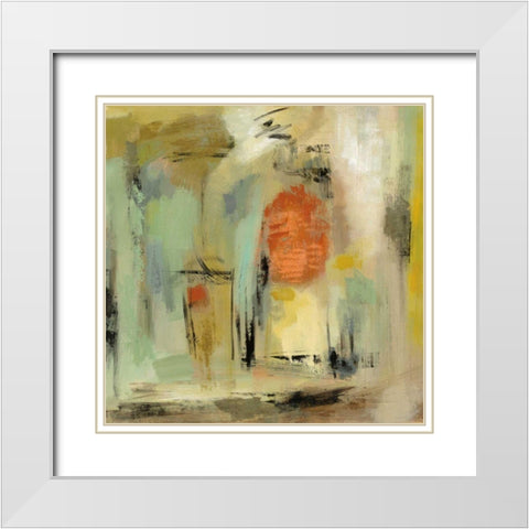 Kyoto Street White Modern Wood Framed Art Print with Double Matting by Vassileva, Silvia
