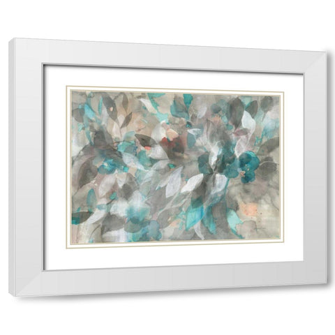 Abstract Nature White Modern Wood Framed Art Print with Double Matting by Nai, Danhui