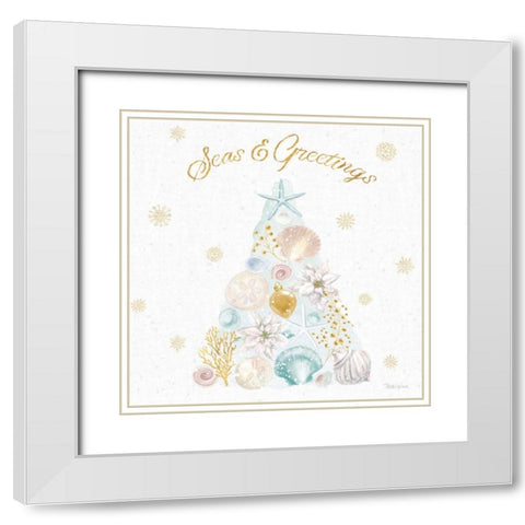 Winter Coast V White Modern Wood Framed Art Print with Double Matting by Grove, Beth