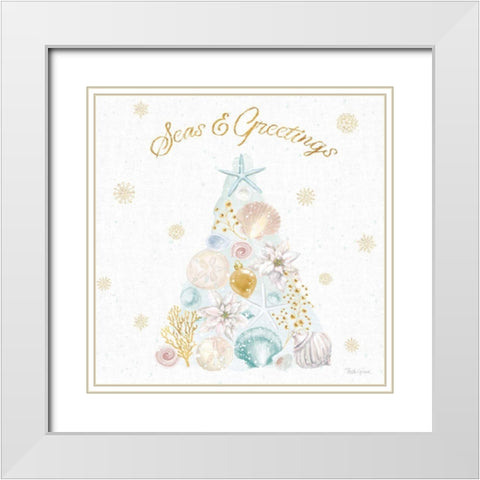 Winter Coast V White Modern Wood Framed Art Print with Double Matting by Grove, Beth