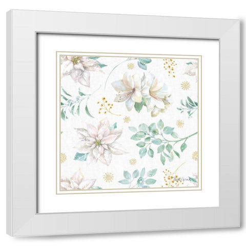 Winter Coast Pattern IA White Modern Wood Framed Art Print with Double Matting by Grove, Beth