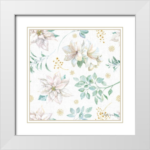 Winter Coast Pattern IA White Modern Wood Framed Art Print with Double Matting by Grove, Beth