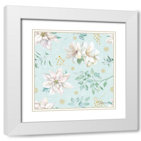 Winter Coast Pattern IB White Modern Wood Framed Art Print with Double Matting by Grove, Beth