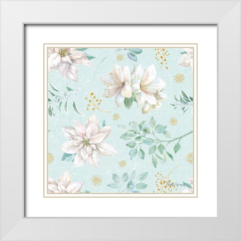Winter Coast Pattern IB White Modern Wood Framed Art Print with Double Matting by Grove, Beth