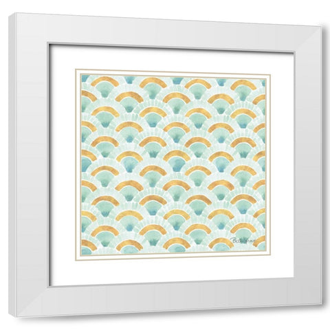 Winter Coast Pattern IIA White Modern Wood Framed Art Print with Double Matting by Grove, Beth