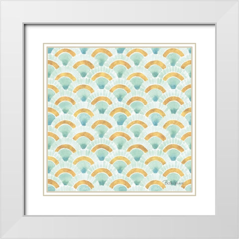 Winter Coast Pattern IIA White Modern Wood Framed Art Print with Double Matting by Grove, Beth