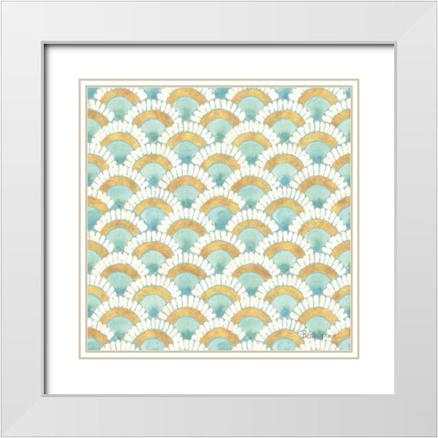 Winter Coast Pattern IIB White Modern Wood Framed Art Print with Double Matting by Grove, Beth