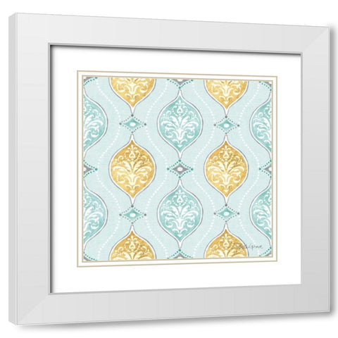 Winter Coast Pattern VIB White Modern Wood Framed Art Print with Double Matting by Grove, Beth
