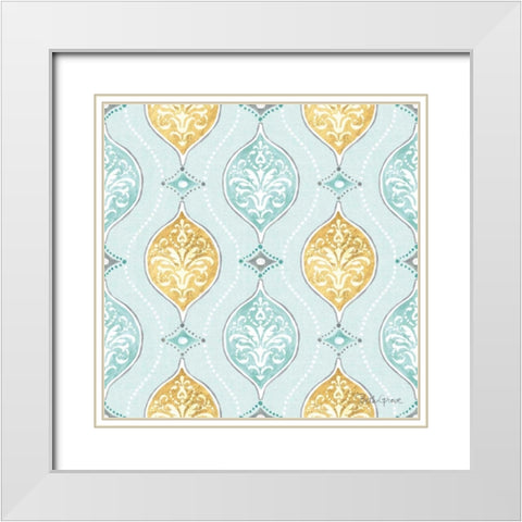 Winter Coast Pattern VIB White Modern Wood Framed Art Print with Double Matting by Grove, Beth