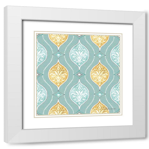 Winter Coast Pattern VIC White Modern Wood Framed Art Print with Double Matting by Grove, Beth