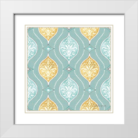 Winter Coast Pattern VIC White Modern Wood Framed Art Print with Double Matting by Grove, Beth