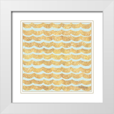 Winter Coast Pattern VIIB White Modern Wood Framed Art Print with Double Matting by Grove, Beth