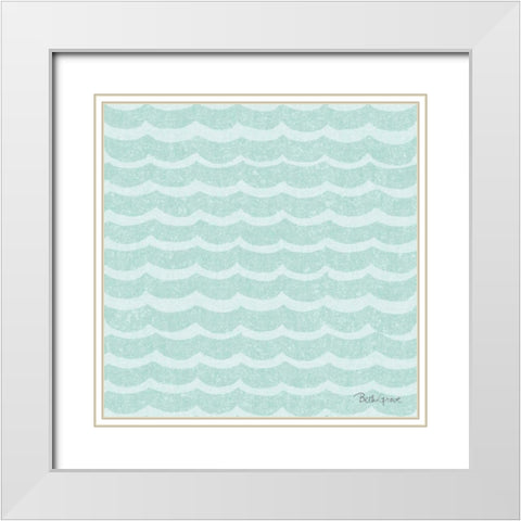 Winter Coast Pattern VIIC White Modern Wood Framed Art Print with Double Matting by Grove, Beth