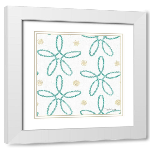 Winter Coast Pattern VIIIA White Modern Wood Framed Art Print with Double Matting by Grove, Beth