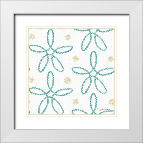 Winter Coast Pattern VIIIA White Modern Wood Framed Art Print with Double Matting by Grove, Beth