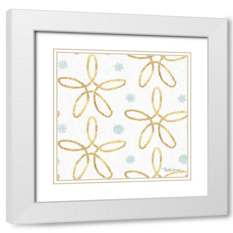 Winter Coast Pattern VIIIB White Modern Wood Framed Art Print with Double Matting by Grove, Beth