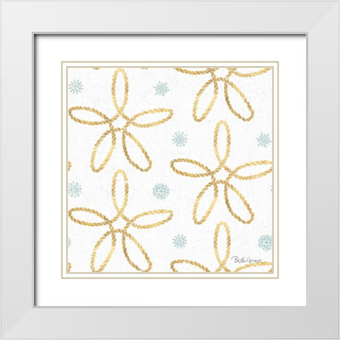 Winter Coast Pattern VIIIB White Modern Wood Framed Art Print with Double Matting by Grove, Beth