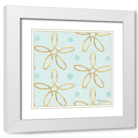 Winter Coast Pattern VIIIC White Modern Wood Framed Art Print with Double Matting by Grove, Beth