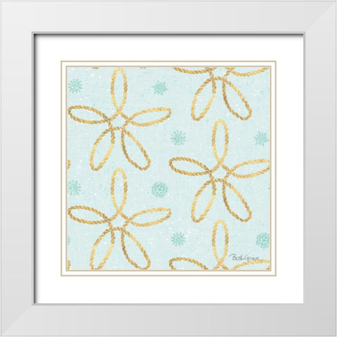 Winter Coast Pattern VIIIC White Modern Wood Framed Art Print with Double Matting by Grove, Beth