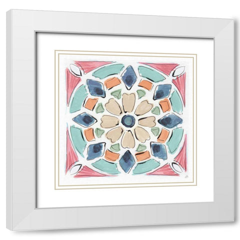 Springtime X White Modern Wood Framed Art Print with Double Matting by Brissonnet, Daphne