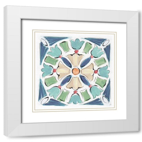 Springtime XII White Modern Wood Framed Art Print with Double Matting by Brissonnet, Daphne