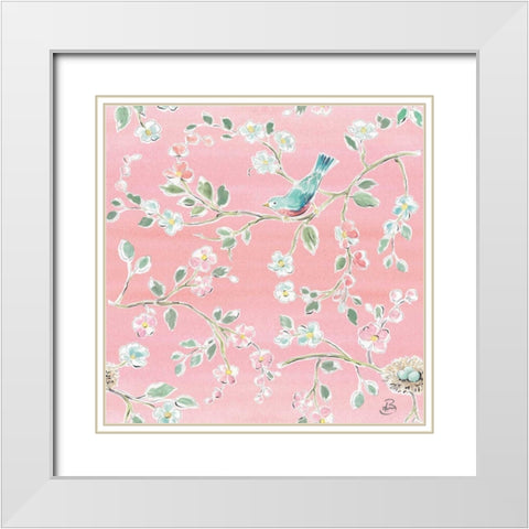 Springtime Pattern IC White Modern Wood Framed Art Print with Double Matting by Brissonnet, Daphne