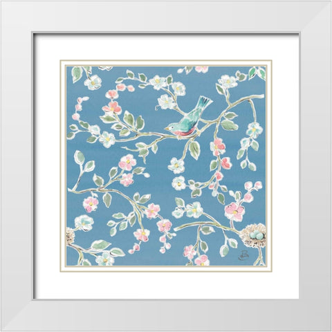 Springtime Pattern ID White Modern Wood Framed Art Print with Double Matting by Brissonnet, Daphne