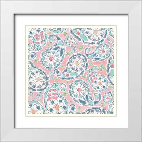 Springtime Pattern IIC White Modern Wood Framed Art Print with Double Matting by Brissonnet, Daphne