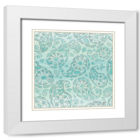 Springtime Pattern IIE White Modern Wood Framed Art Print with Double Matting by Brissonnet, Daphne