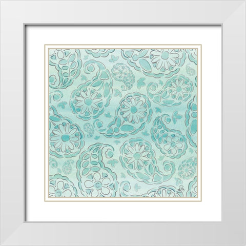 Springtime Pattern IIE White Modern Wood Framed Art Print with Double Matting by Brissonnet, Daphne