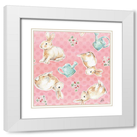 Springtime Pattern IIIC White Modern Wood Framed Art Print with Double Matting by Brissonnet, Daphne