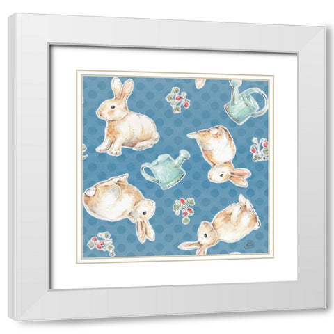 Springtime Pattern IIID White Modern Wood Framed Art Print with Double Matting by Brissonnet, Daphne