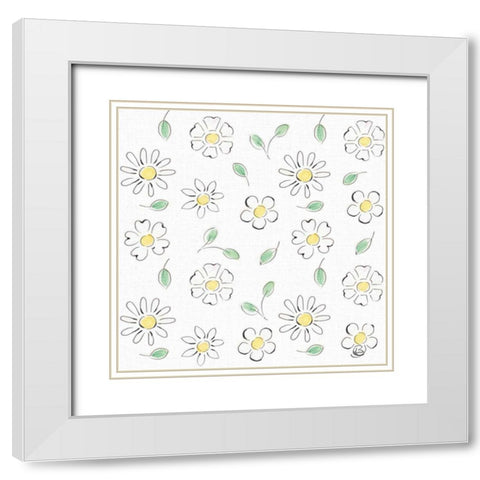 Springtime Pattern VIIA White Modern Wood Framed Art Print with Double Matting by Brissonnet, Daphne
