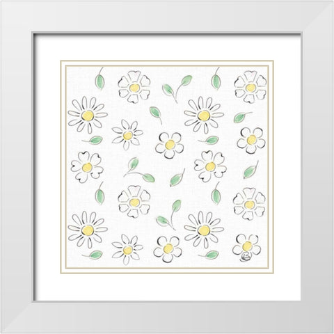 Springtime Pattern VIIA White Modern Wood Framed Art Print with Double Matting by Brissonnet, Daphne