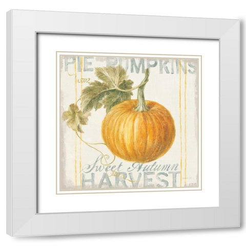 Floursack Autumn VI White Modern Wood Framed Art Print with Double Matting by Nai, Danhui